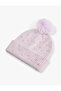 Bead Detailed Layered Pompom Beret - 2