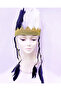 Black and White Feathered Native American Headdress |   Fan Headgear
