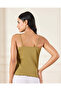 Women Green Strappy Lace Vest - 3