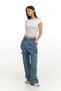 K8011 madonna neck bow detail flexible crop blouse - 2