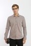 Long Sleeve Snap Button Cotton Lycra Patterned Men's Shirt