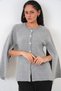 Women's Knitwear Poncho Cardigan 15965 - Gray