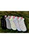 5-Piece Cotton Embroidered Patterned Socks Set – Grade a Fabric, Women's & Girls' Student Socks, Comfort & Soft - 6