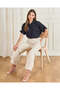 Women Black Jacquard Shirt Blouse - 2