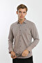 Long Sleeve Snap Button Cotton Lycra Patterned Men's Shirt - 6