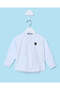 Infant Boys White Dobby Mandarin Shirts