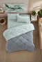 Veluna King Size Luxury Wellsoft Quilt Double-Sided - Quilt Set with 2 Pillowcases 215X235 cm