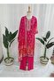 Pink Embroidered Cotton Suit