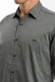 Long Sleeve Snap Fastener Dark Men's Shirt - 4