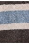 Regular Fit Round Neck Striped Women's Brown Sweater - 5