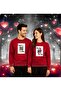 Unisex Valentine's Day Printed Adult Swaetshirt 3 Thread Rasterated