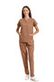 Tan Stretch Fabric Doctor and Nurse Uniform Unisex Surgical Set | Brl Scruble