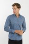 Snap Fastener Long Sleeve Printed Men's Shirt - 7