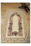 Kinay Beige Jacquard Woven Tapestry Decorative Unlined Fringeless Prayer Rug 70*115