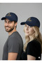Luxury Gabardine 16/12 Fabric Unisex Gold Embroidered Navy Blue Cap |   Adjustable Size Hat with a Straight Brim - 2