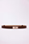 Women's Thin Gold Buckle Faux Leather Belt – Adjustable from Back, Stylish Dress & Jeans Compatible - 2