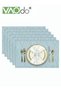 6PCS Placemats High-quality PVC Material Woven Texture Heat Insulation Oil Resistance Not Easy to Mo