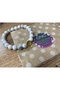 Gng Silver Calming and Peaceful Howlite Women's Bracelet 8mm Stone - 3