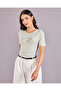 Women Green Printed T-Shirt