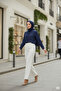 White Back Elastic High Waist Wide Leg Palazzo Women's Comfortable Fabric Pants - 3
