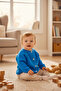 1-2 Years Old Knitted Navy Blue Baby Boy Cardigan