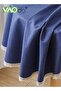 Round Tablecloth With Trim, Stain Resistant Washable Table Cloths, Wrinkle Free Polyester Table Cove - 2