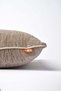 Mink Plain Chenille Textured Cushion Cover with Piping Detail - 2