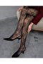 Denise Flower Floral Patterned Fishnet Modern Lace Look Pantyhose - 7