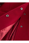 Girl's Red - Wool Bow Detailed Hooded Coat/Coat Alyau6930 - 7