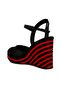 Women Dual Tone Wedge Sandals in Black - 3
