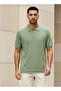 Men Short Sleeves Ribbed Polo T-shirt