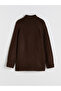 Vision Brown Half Turtleneck Women's Knitwear Sweater - 6