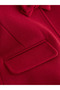 Girl's Red - Wool Bow Detailed Hooded Coat/Coat Alyau6930 - 6
