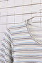 Women's Plus Size Pique Fabric Striped Three Quarter Sleeve Mom Blouse Sweater - 5