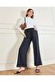 Women Black Solid Wide Leg Casual Trouser - 5