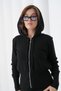 Women's Hooded Zipper Closure Cardigan Pants Two-Piece Knitwear Set - 3