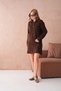 Women's Polo Neck Button Detail Sweater Skirt Two-Piece Knitwear Set - 5