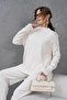 Women's Mock Neck Sweater Pants Double Knitwear Set - 2
