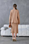 Women's Crew Neck Slit Sweater Skirt Two-Piece Knitwear Set - 6