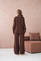 Women's Mock Neck Sweater Pants Double Knitwear Set - 6