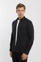 Long Sleeve Buttoned Paneled Plaid Printed Knitted Men's Shirt - 6