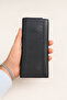 Genuine Leather Magnetic Flip Card Holder & Wallet – 12 Card Capacity, with Phone and Coin Compartment