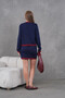 Women's Crew Neck Button Detail Jacket Skirt Two-Piece Knitwear Set - 8