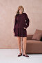 Women's Crew Neck Sweater Short Skirt Two-Piece Knitwear Set - 5