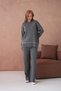 Women's Cycling Yak Armdress Sweater Corded Fabric Pants Two-Piece Knitwear Set - 4