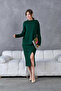 Women's Crew Neck Slit Sweater Skirt Two-Piece Knitwear Set - 5