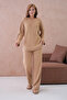 Women's Wide Neck Sweater Pants Two-Piece Knitwear Set