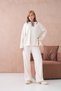 Women's Polo Neck Half Placket Casual Sweater Oantolon Two-Piece Knitwear Set - 5