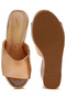Women Wedge Heel Peep Toe Sandals in Rose Gold - 4