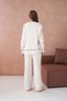 Women's Cycling Yak Armdress Sweater Corded Fabric Pants Two-Piece Knitwear Set - 6